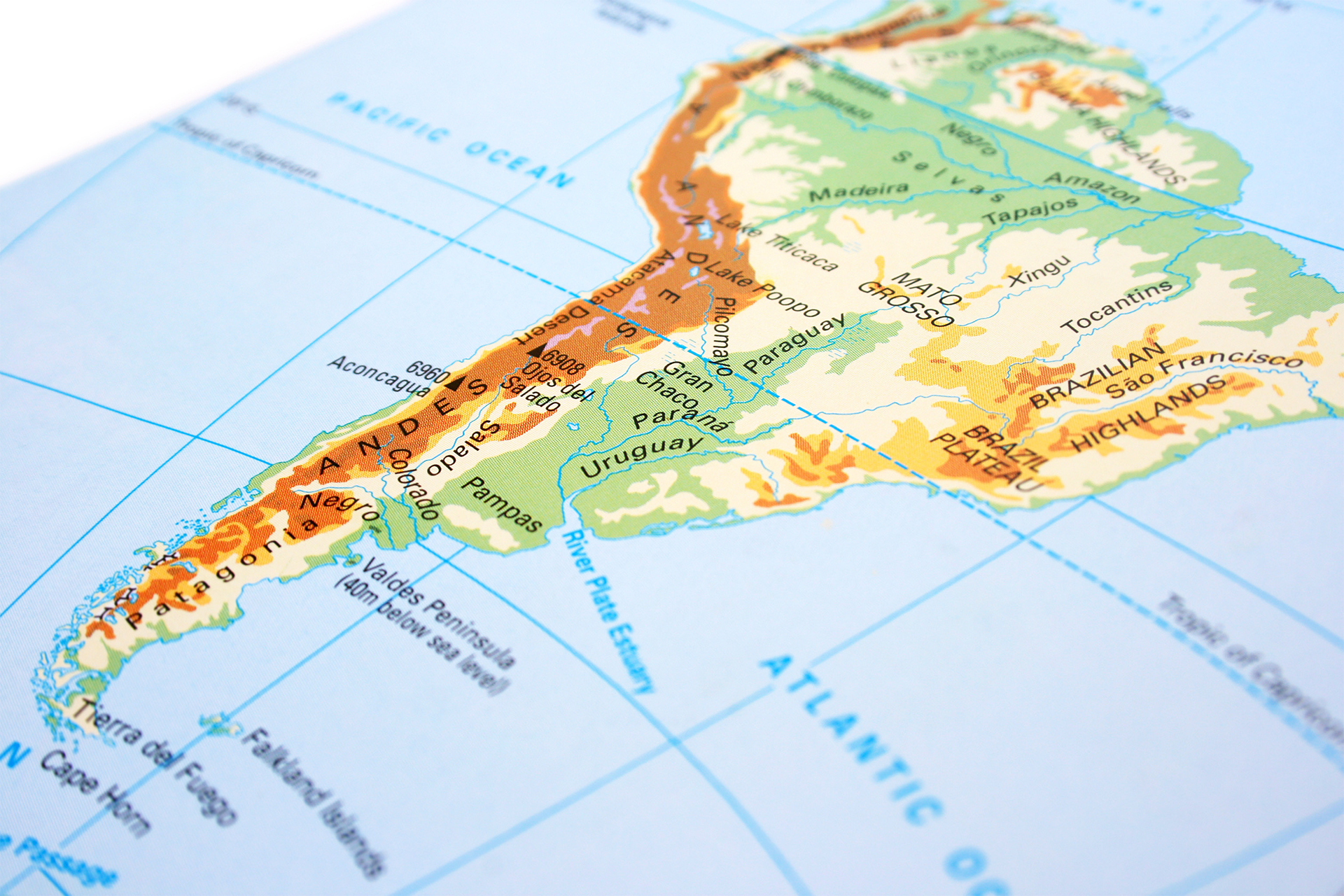 map of south america Patagonia