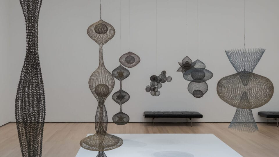 installation view of 'Ruth Asawa: A Retrospective' at the Museum of Modern Art